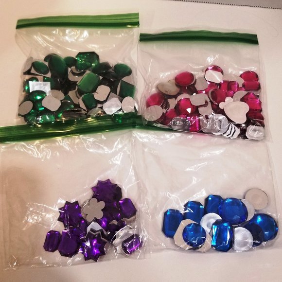 Acrylic Faceted Gems, lot of 11 ounces - Picture 2 of 4